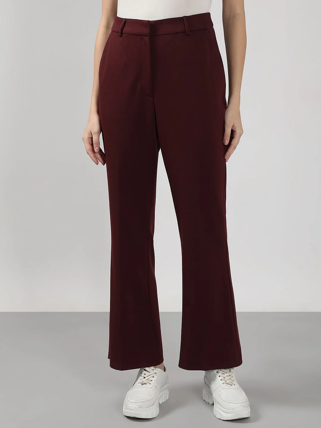 Burgundy Bootcut Pants - Image 2
