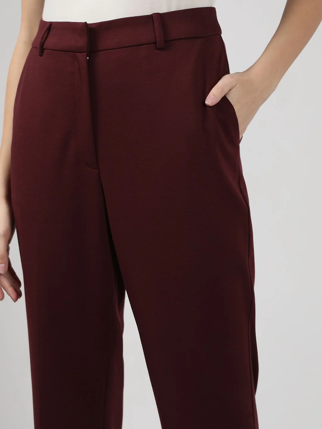 Burgundy Bootcut Pants - Image 6