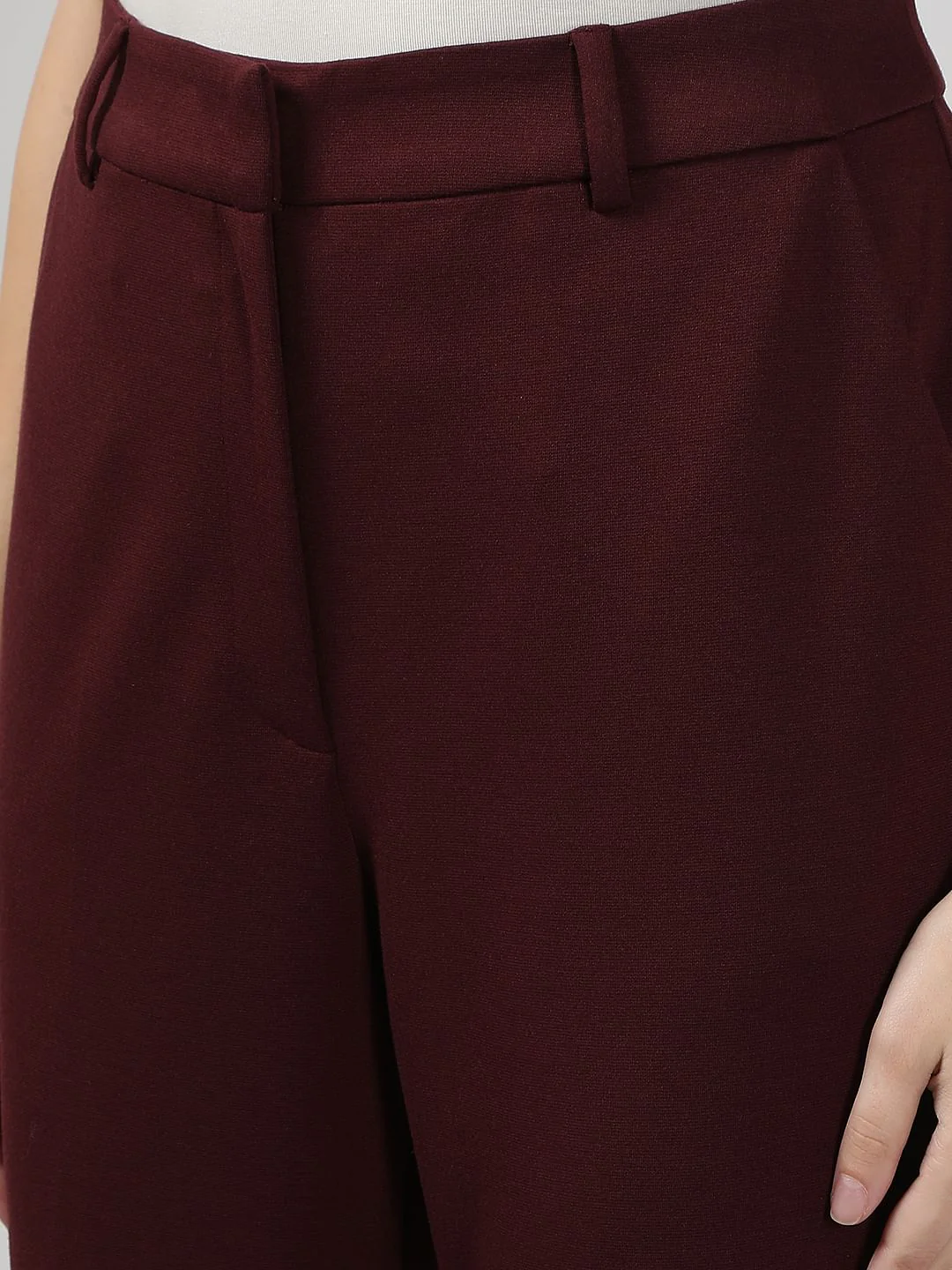 Burgundy Bootcut Pants - Image 8