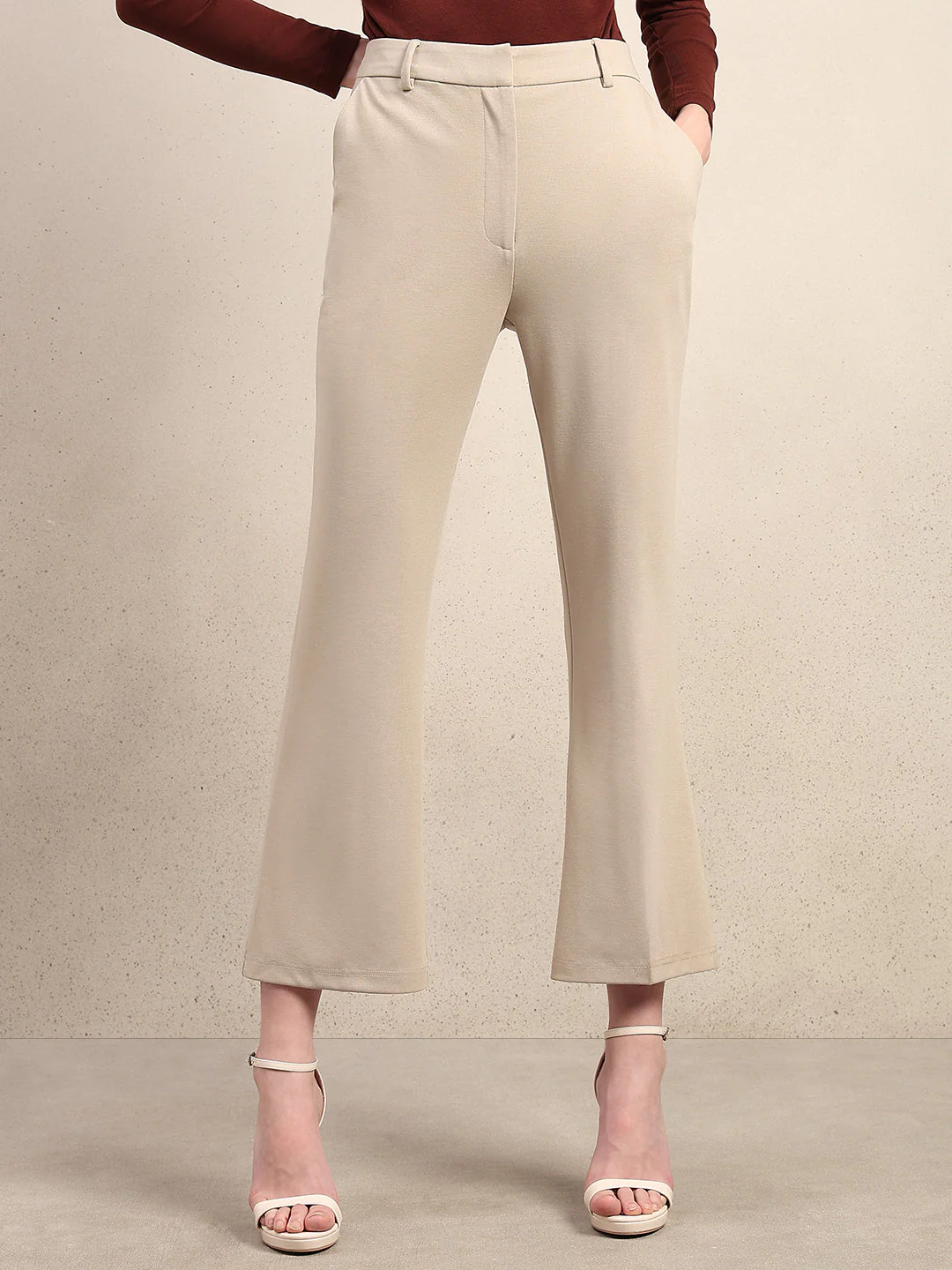 Cropped Bootcut Fit Pants - Image 2