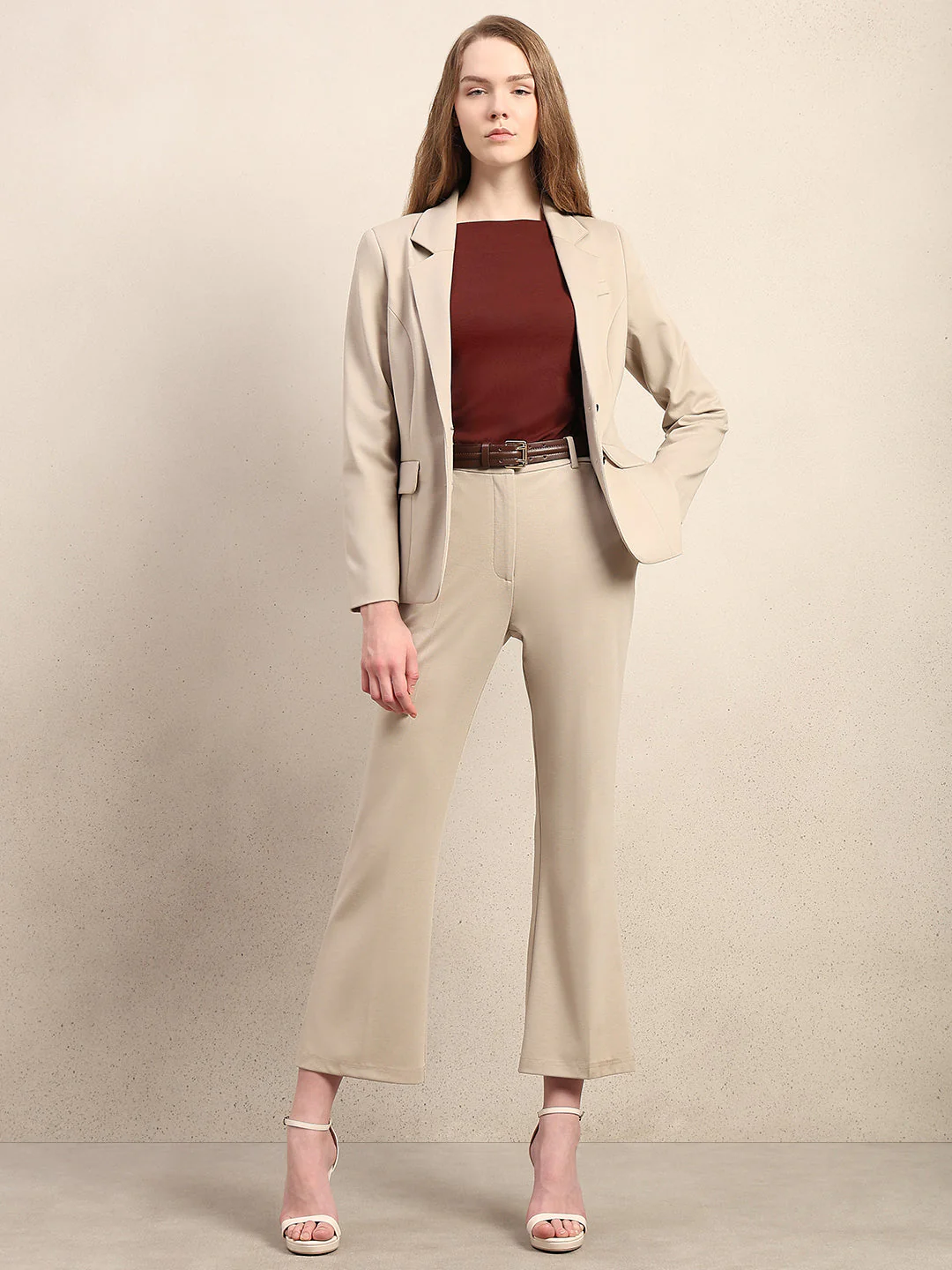 Cropped Bootcut Fit Pants - Image 5