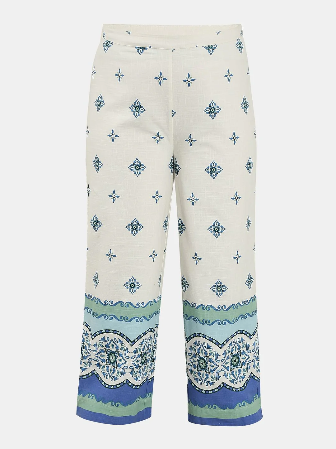 Curve White Printed Co-Ord Set Pants - Image 7