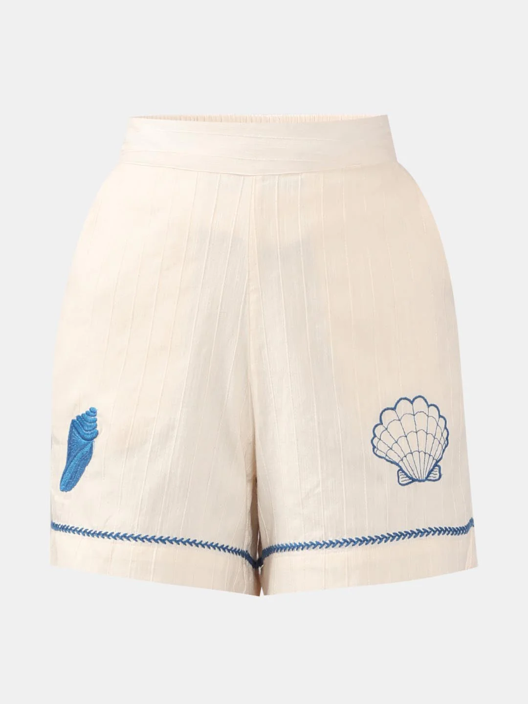 Vero Moda Ecru Embroidered Co-Ord Set Shorts - Image 7