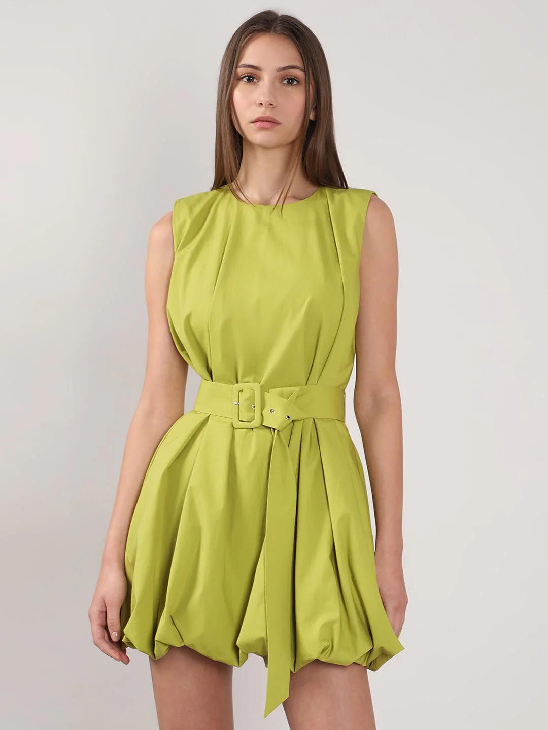 Vero Moda Green Bubble Hem Dress - Image 2