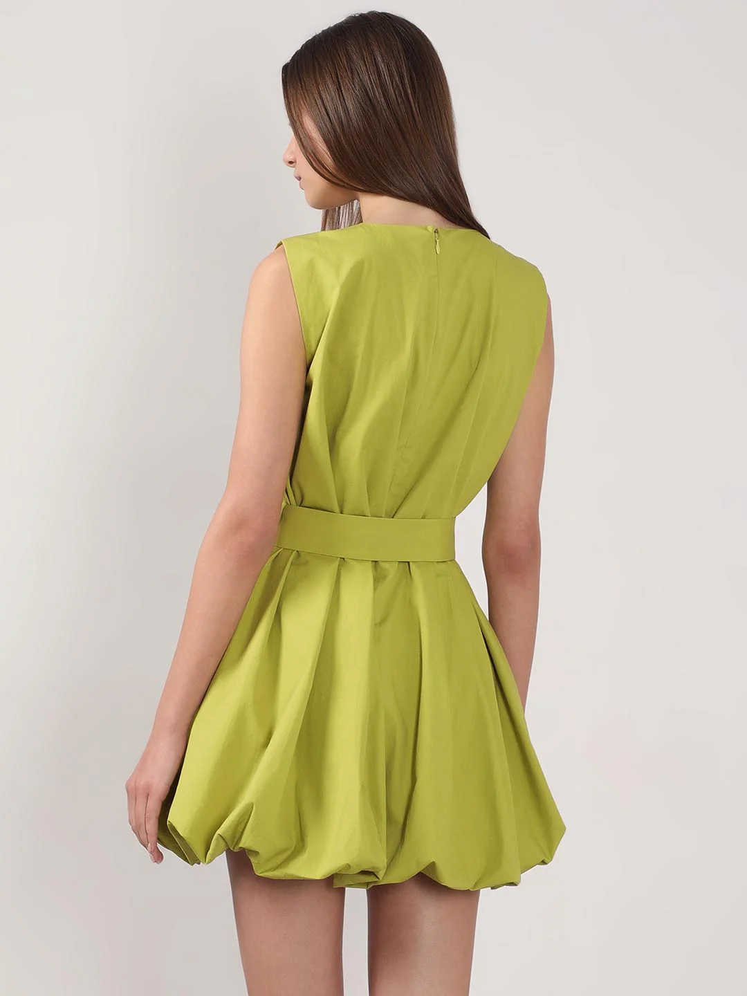 Vero Moda Green Bubble Hem Dress - Image 3