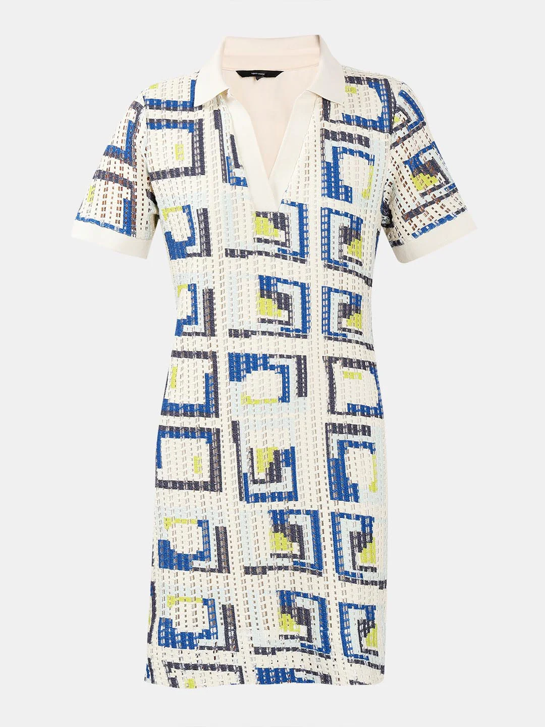 Vero Moda off-White Printed Polo Dress - Image 7