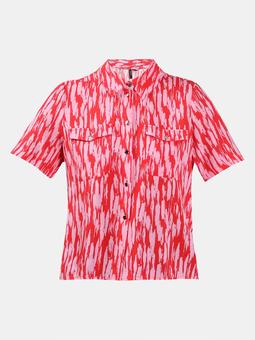 Pink & Red Printed Shirt - Image 7