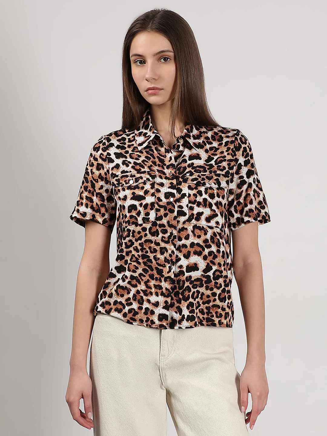 Brown Animal Print Shirt - Image 2