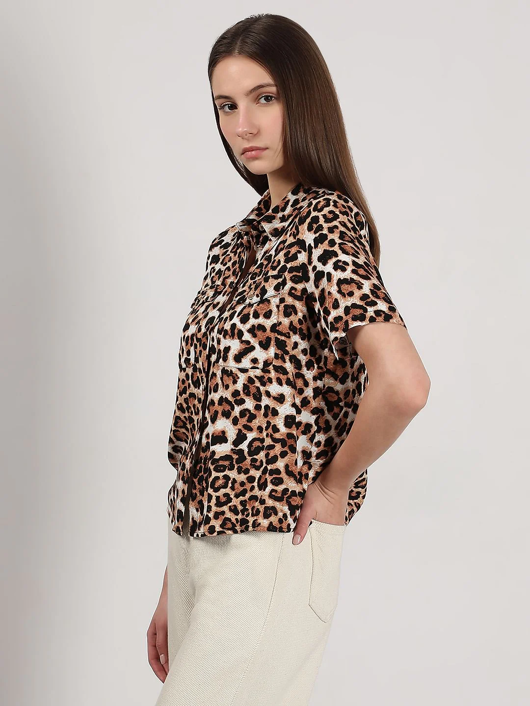 Brown Animal Print Shirt - Image 3