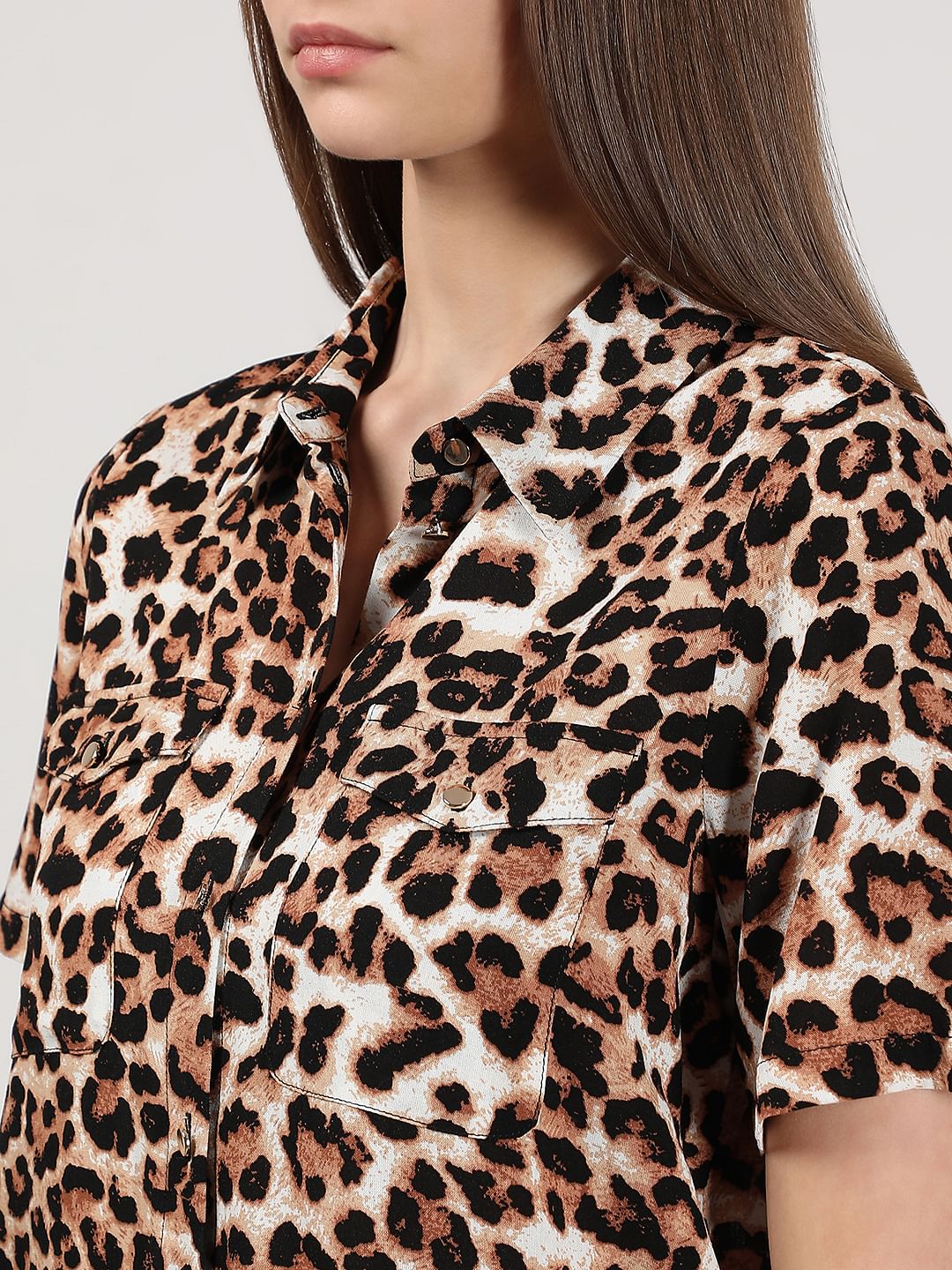 Brown Animal Print Shirt - Image 8