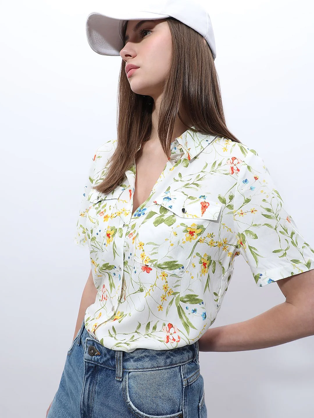 White Printed Shirt