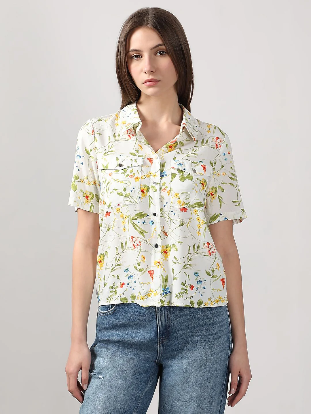 White Printed Shirt - Image 2