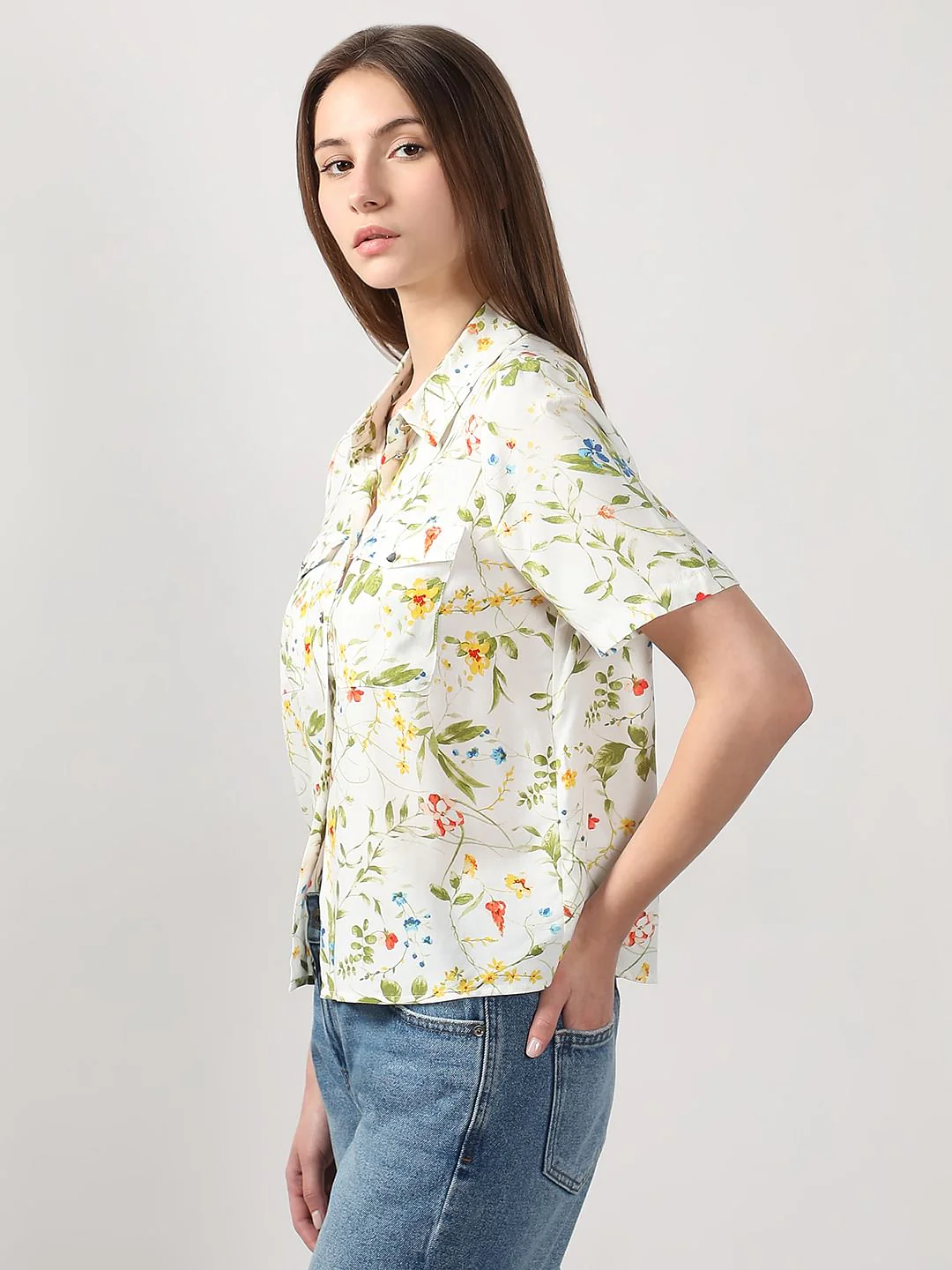 White Printed Shirt - Image 3