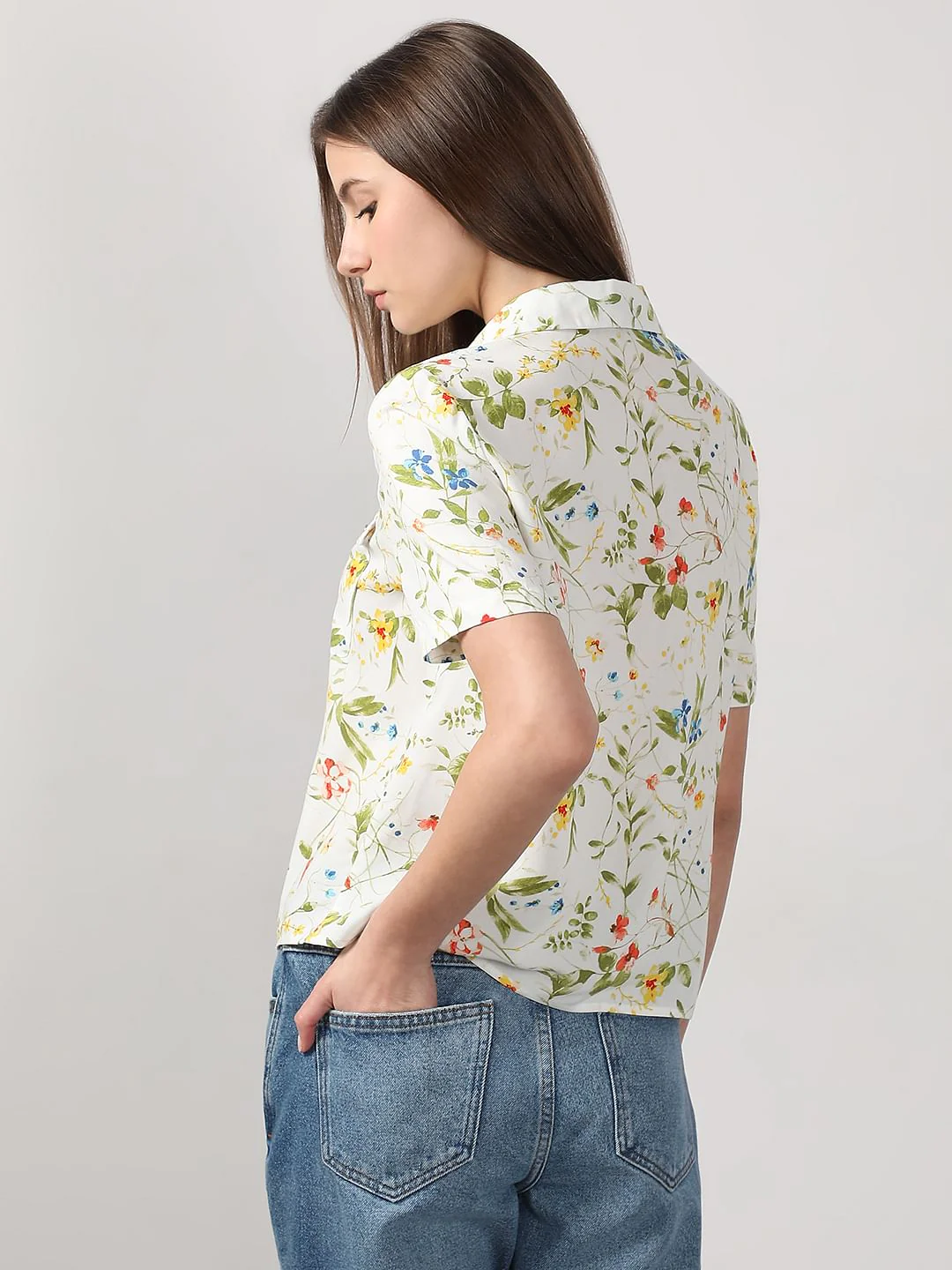 White Printed Shirt - Image 4