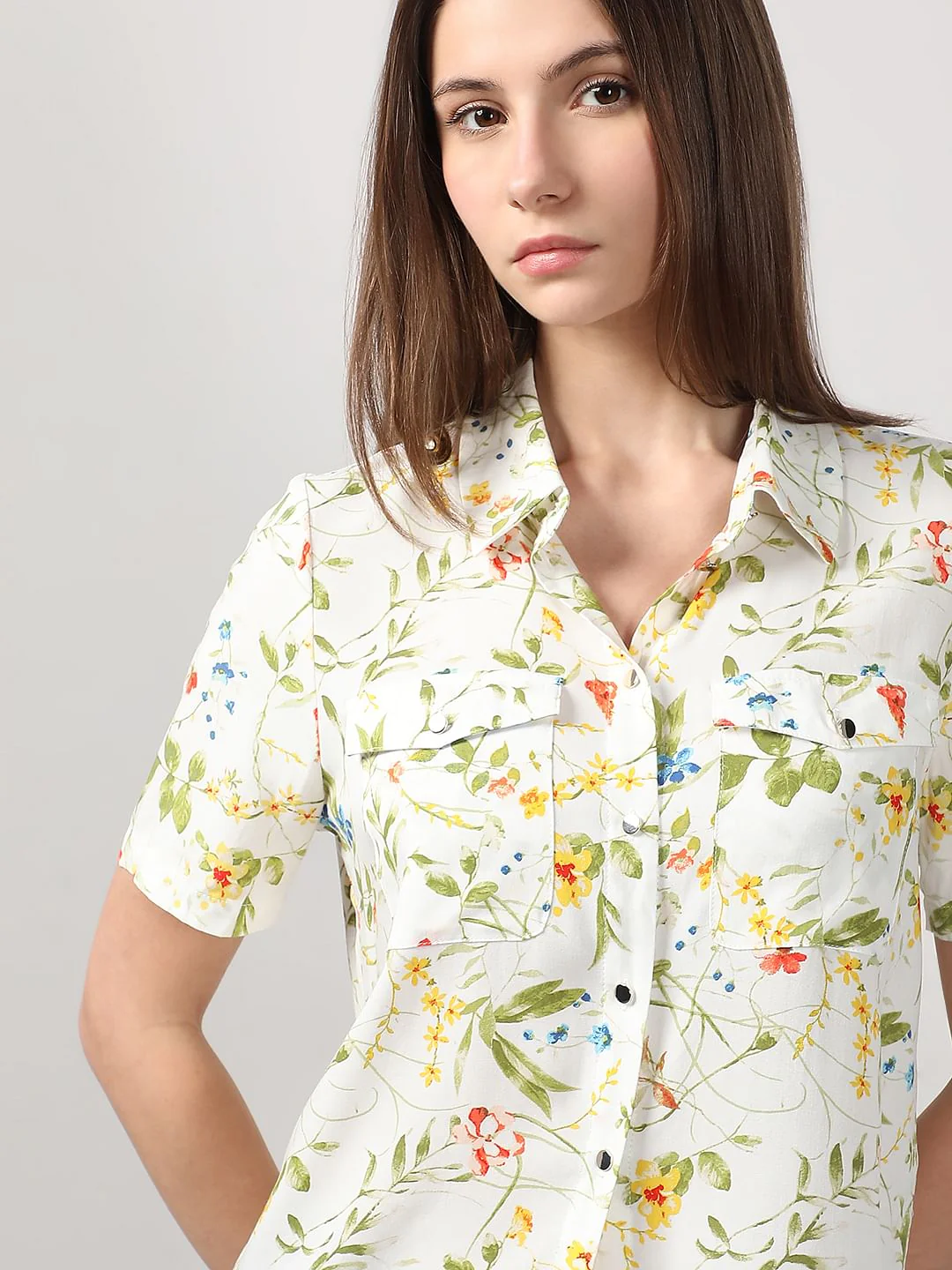White Printed Shirt - Image 6