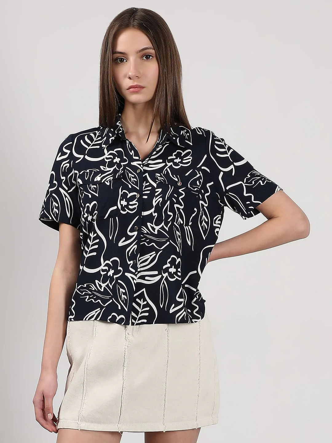 Black Printed Shirt - Image 2