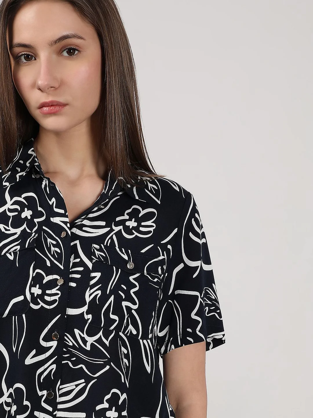 Black Printed Shirt - Image 6