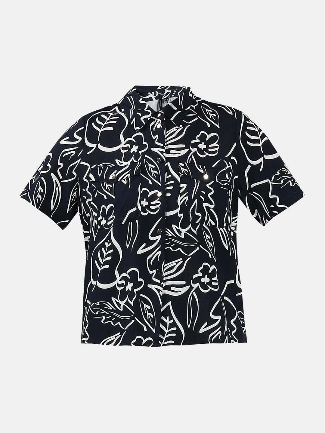Black Printed Shirt - Image 7