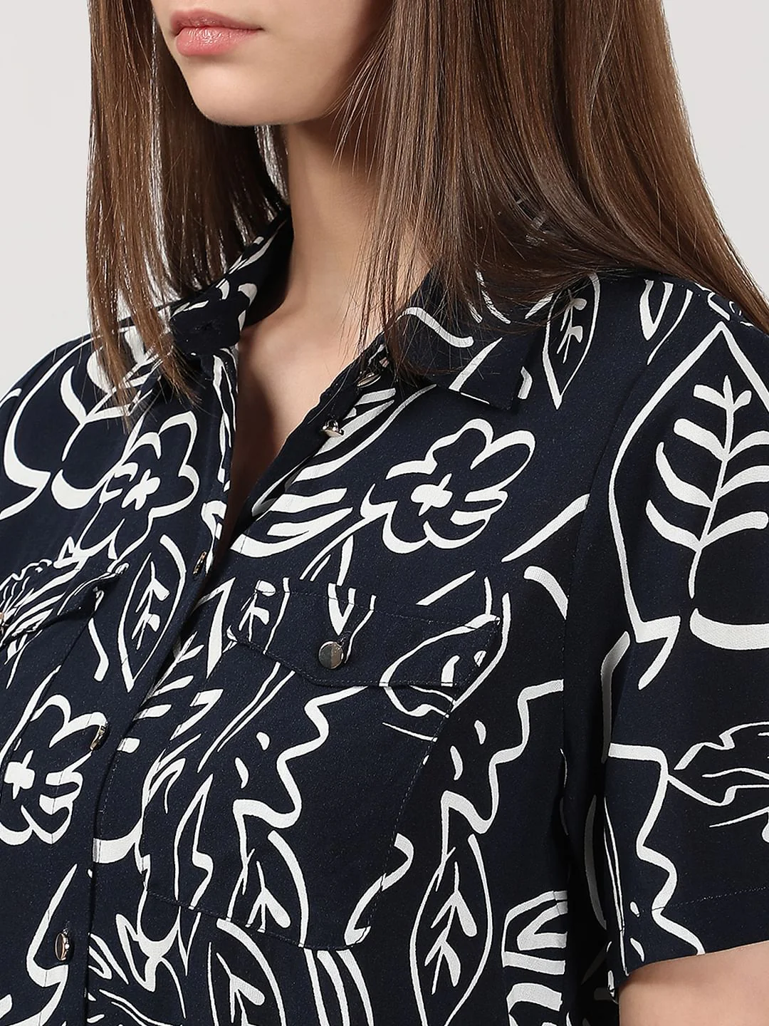 Black Printed Shirt - Image 8