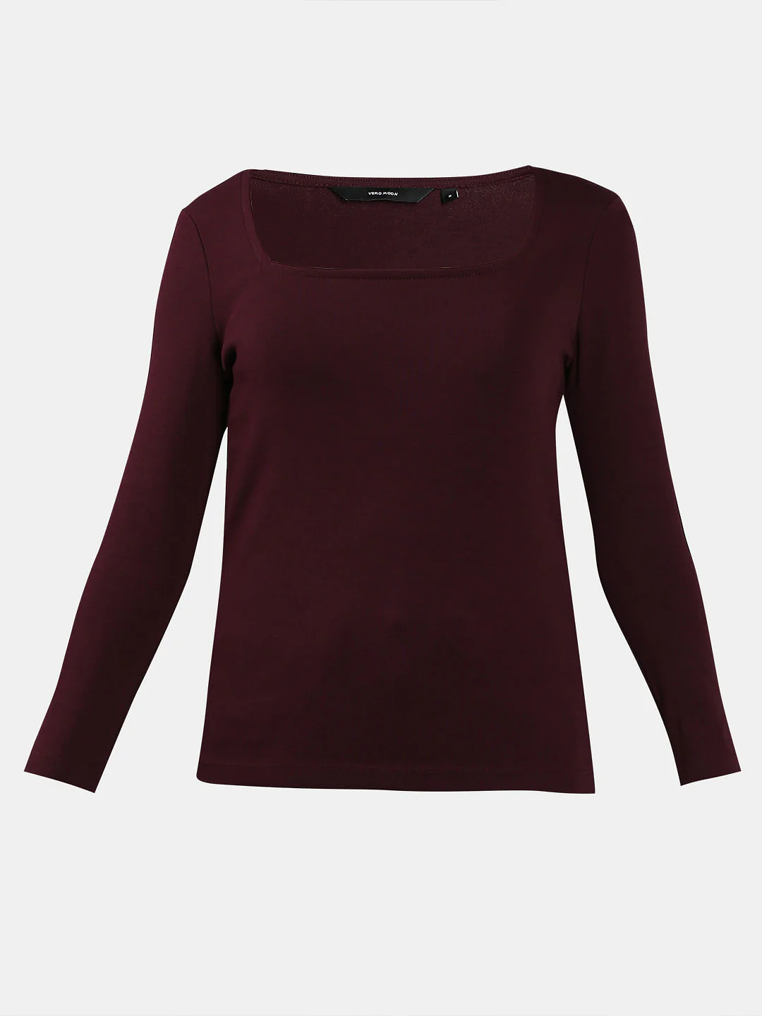 Plum Fitted Square Neck Top - Image 7