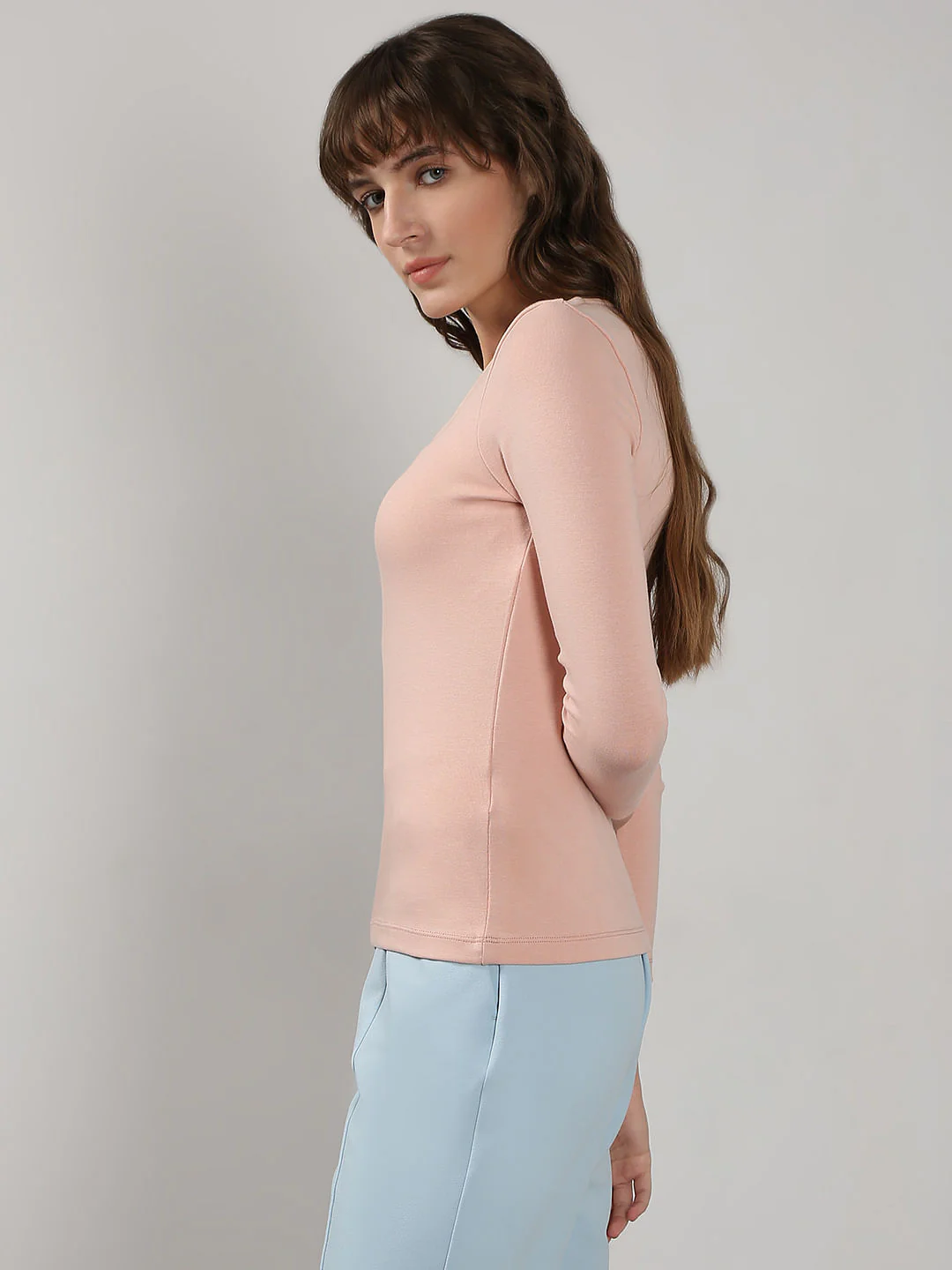 Pink Fitted Square Neck Top - Image 3