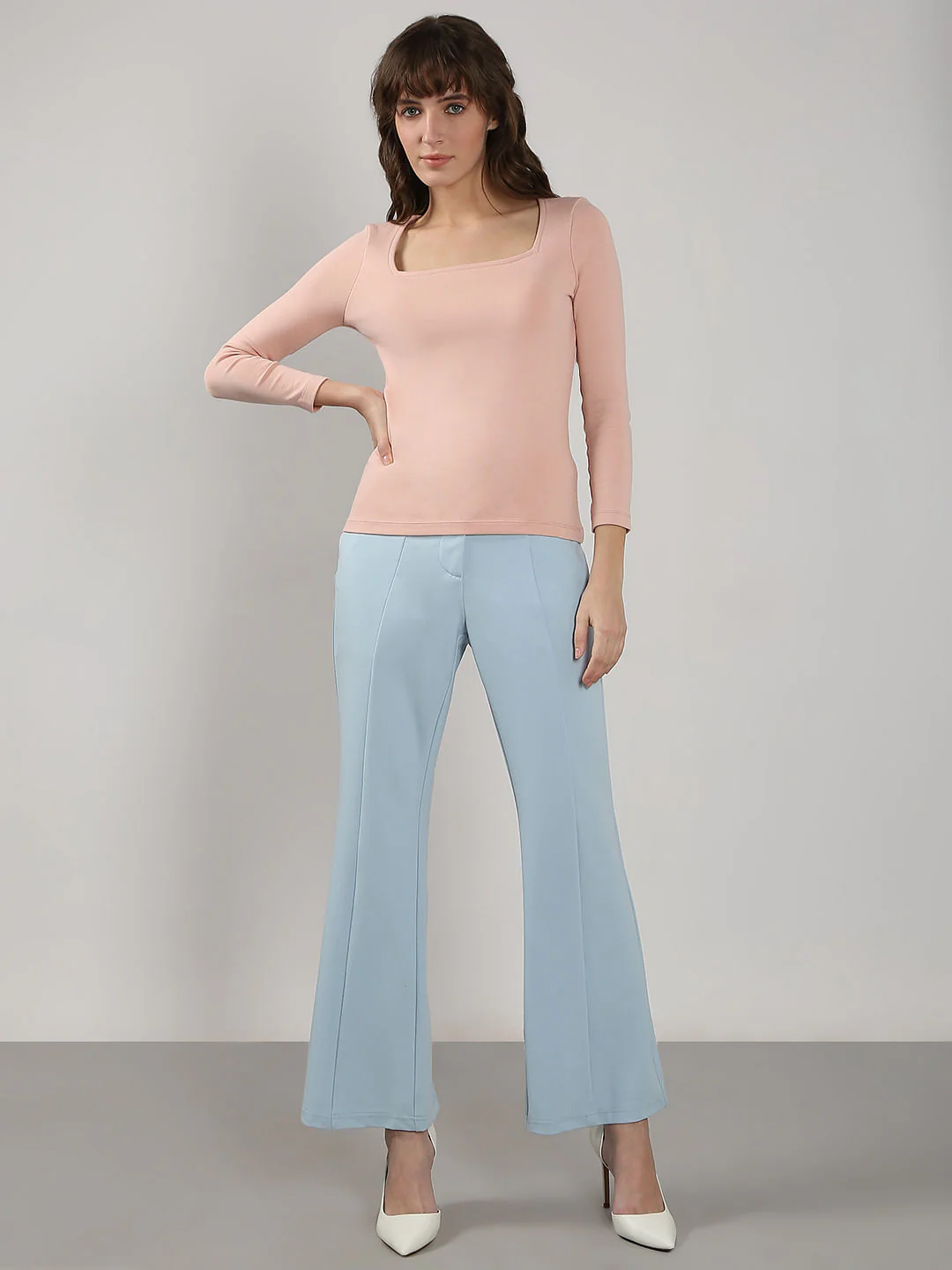 Pink Fitted Square Neck Top - Image 5