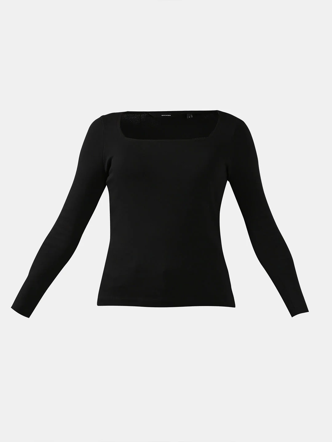 Black Fitted Square Neck Top - Image 7