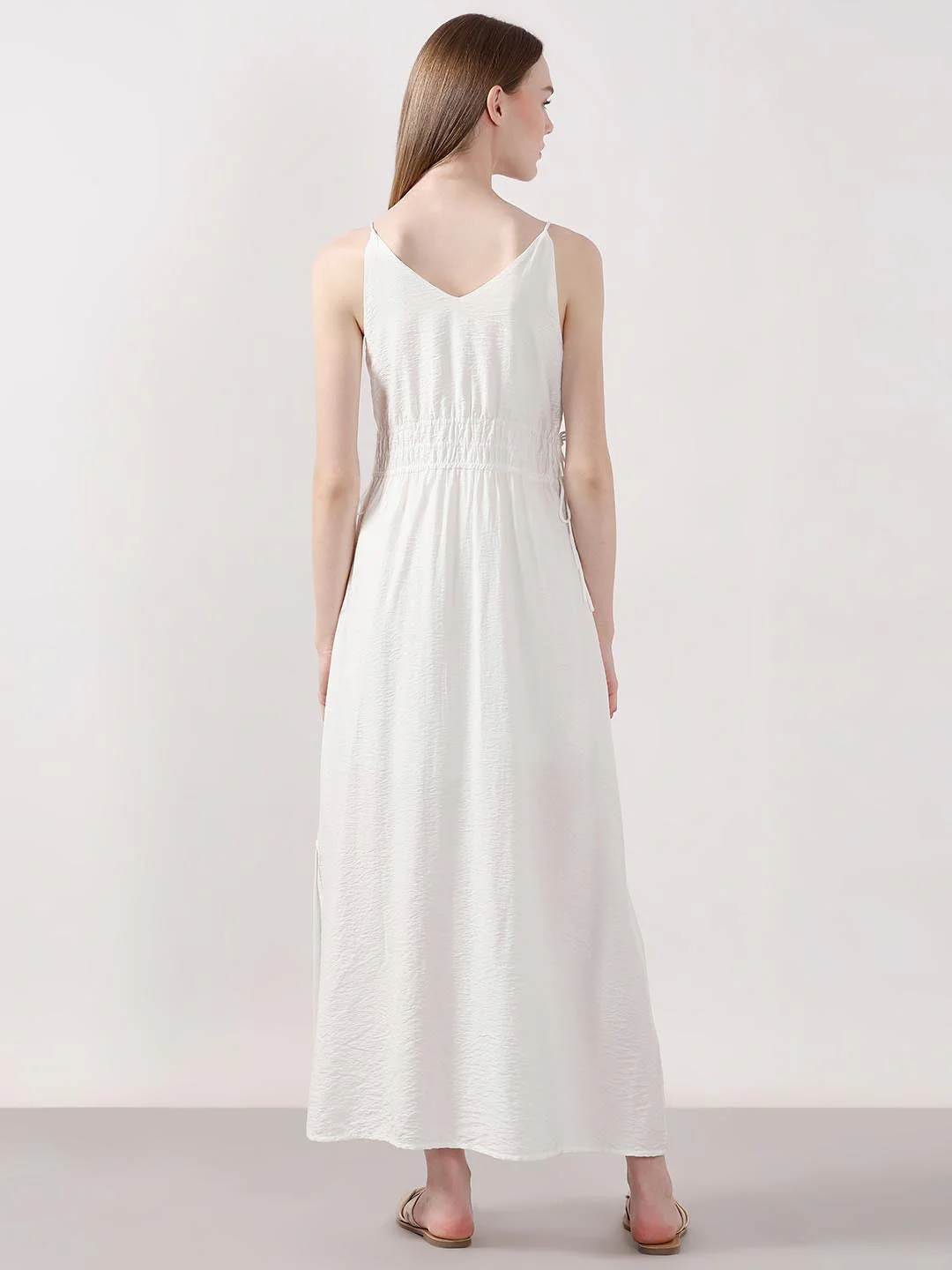Vero Moda White V Neck Strappy Dress - Image 4