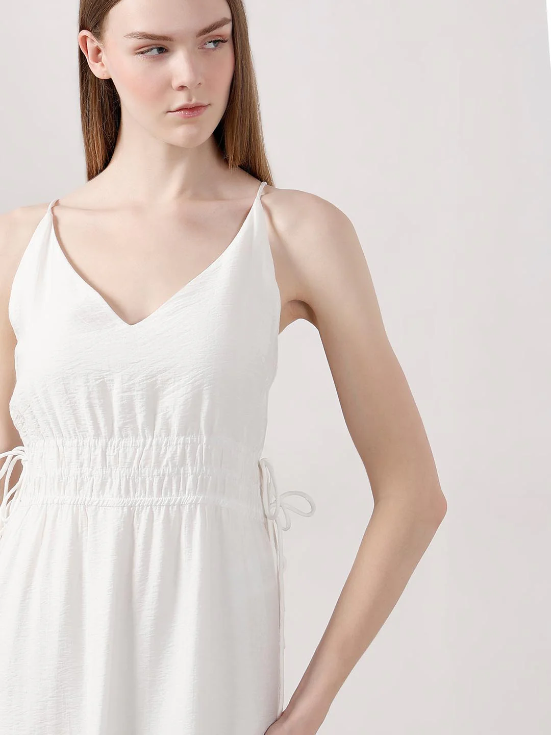 Vero Moda White V Neck Strappy Dress - Image 5