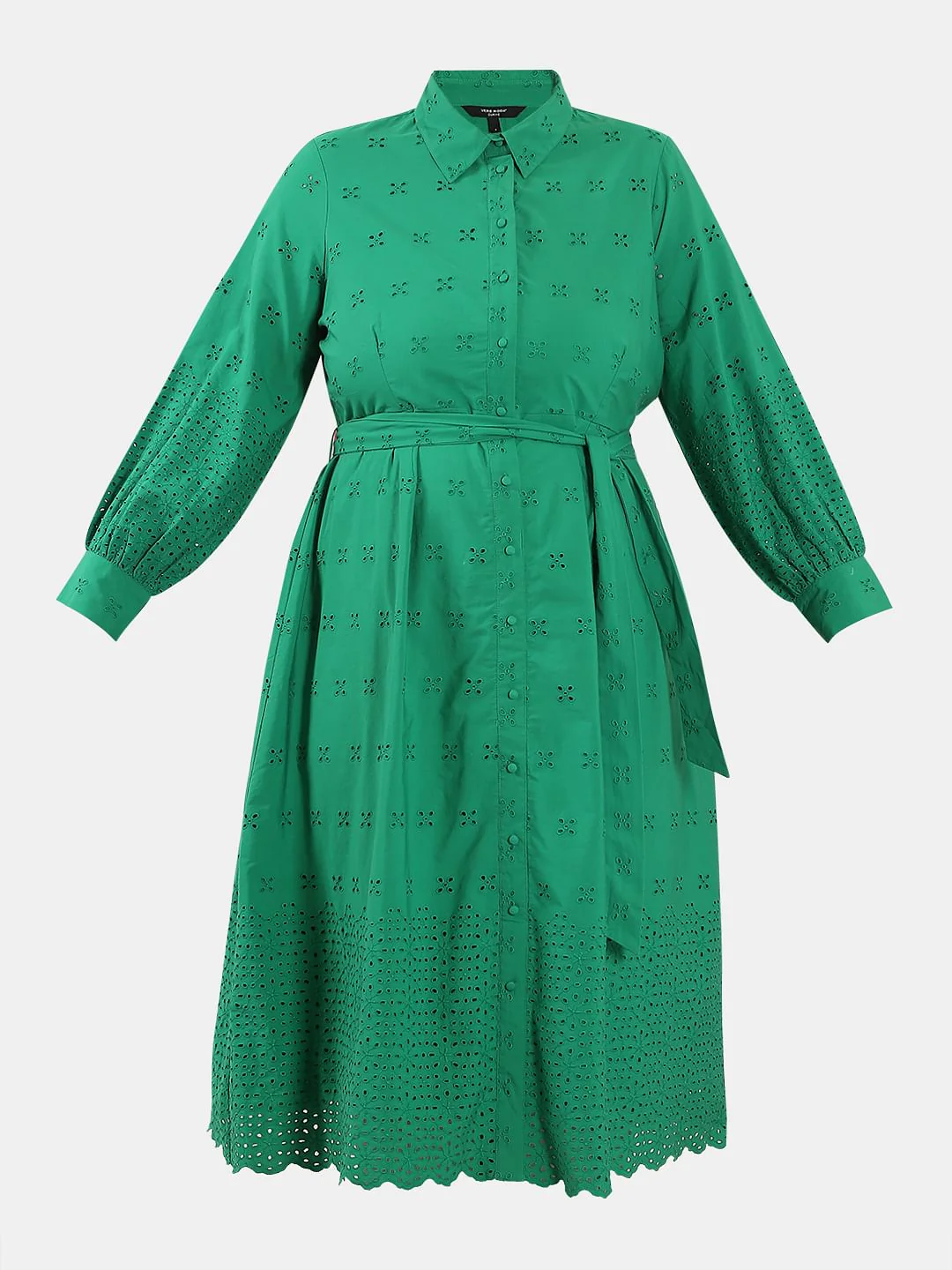 Curve Green Schiffli Shirt Dress - Image 7