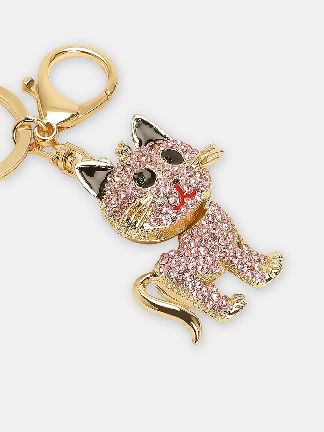 Golden Cat Motif Keychain - Image 2