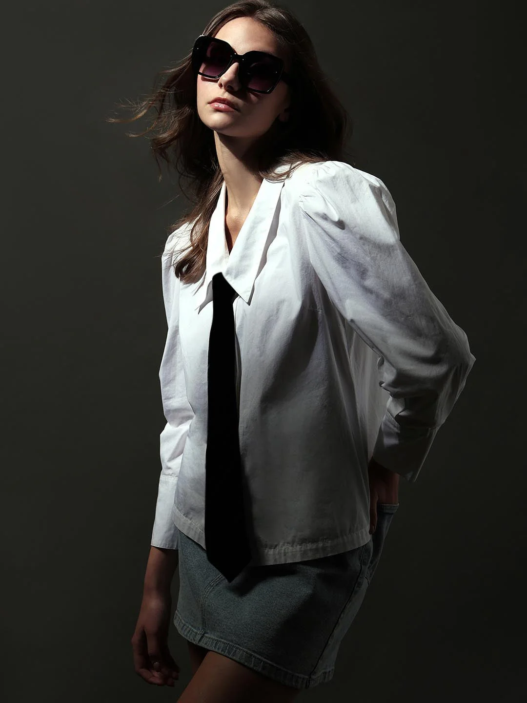 Vero Moda Purple Hexagonal Sunglasses - Image 3