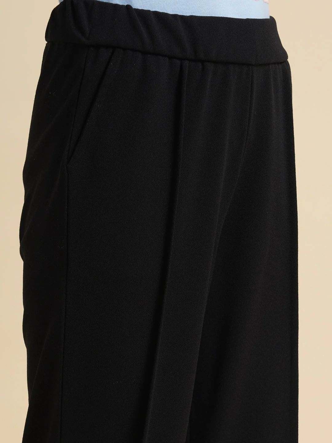 Girls Black Straight Fit Pants - Image 4