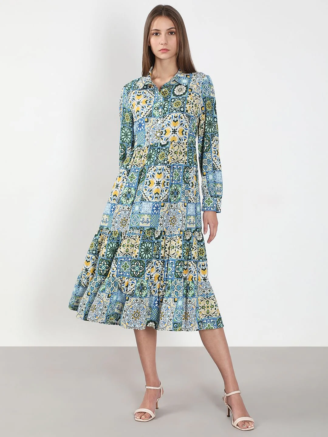 Multi-Colour Printed Shirt Dress - Image 2