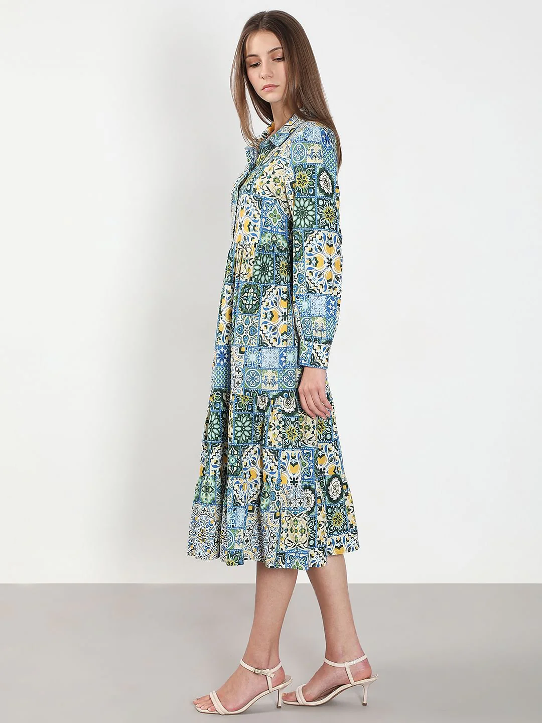 Multi-Colour Printed Shirt Dress - Image 3