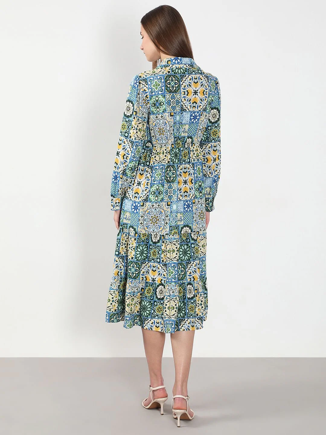 Multi-Colour Printed Shirt Dress - Image 4