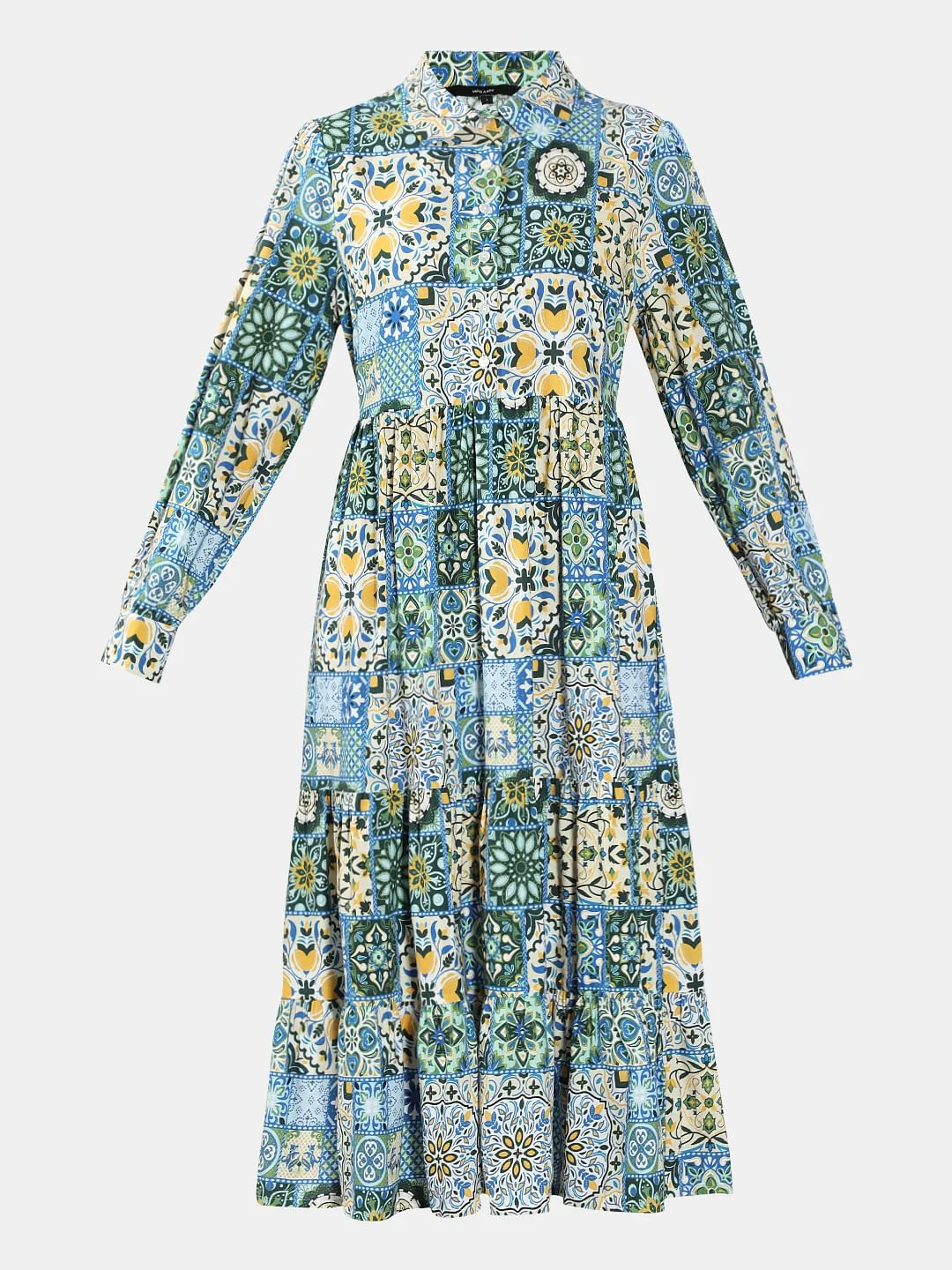 Multi-Colour Printed Shirt Dress - Image 7