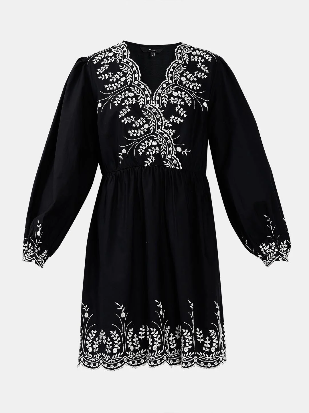 Vero Moda Black Embroidered Cotton Dress - Image 7