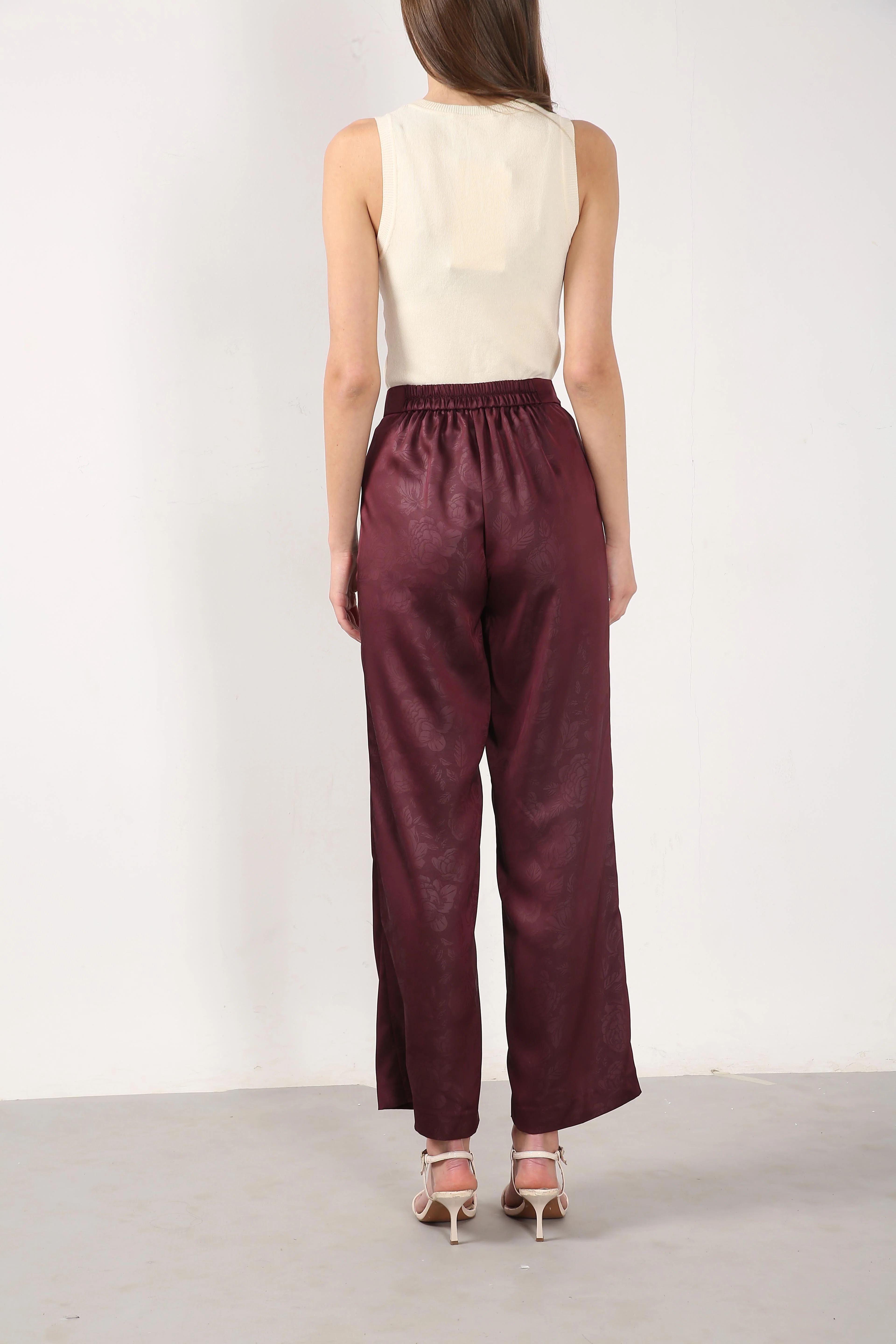 Vero Moda Maroon High Rise Flared Pants - Image 10
