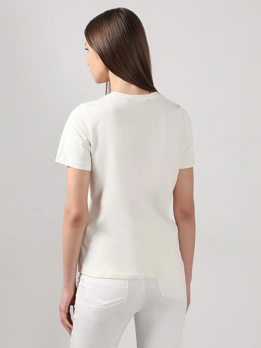 White Printed T-Shirt - Image 4