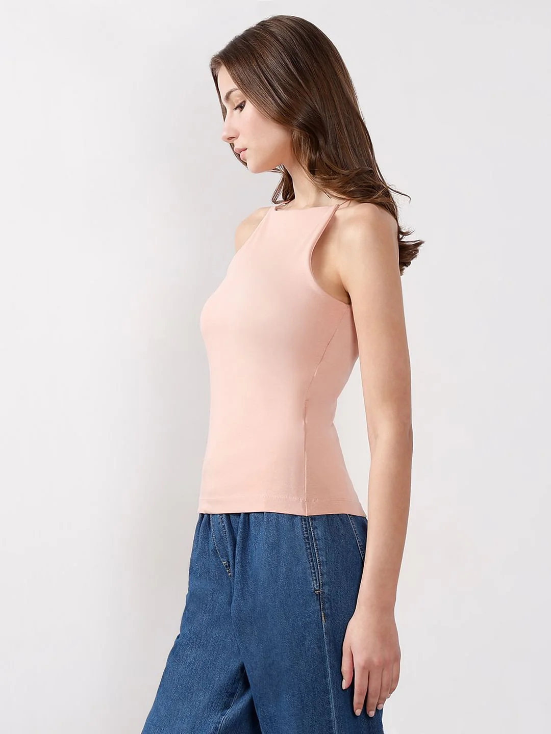 Pink Incut Fitted Top - Image 3