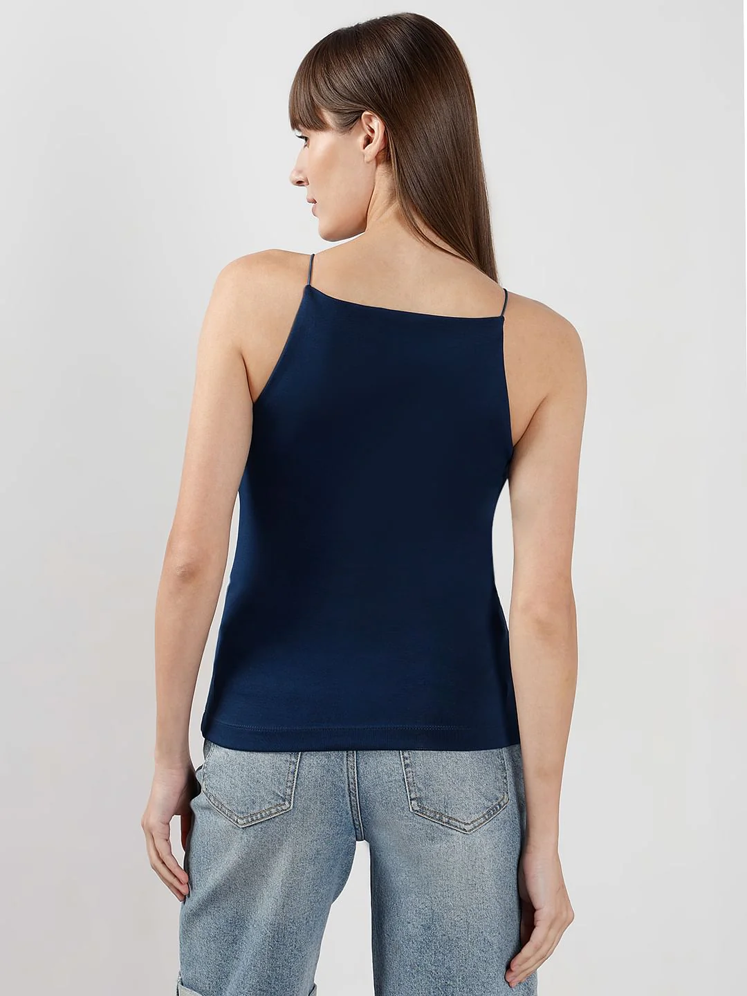Blue Incut Fitted Top - Image 4