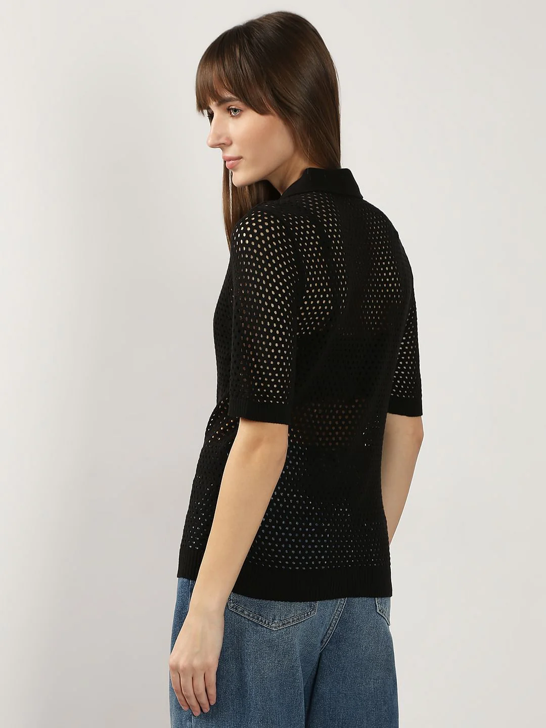 Black Knitted Polo - Image 4
