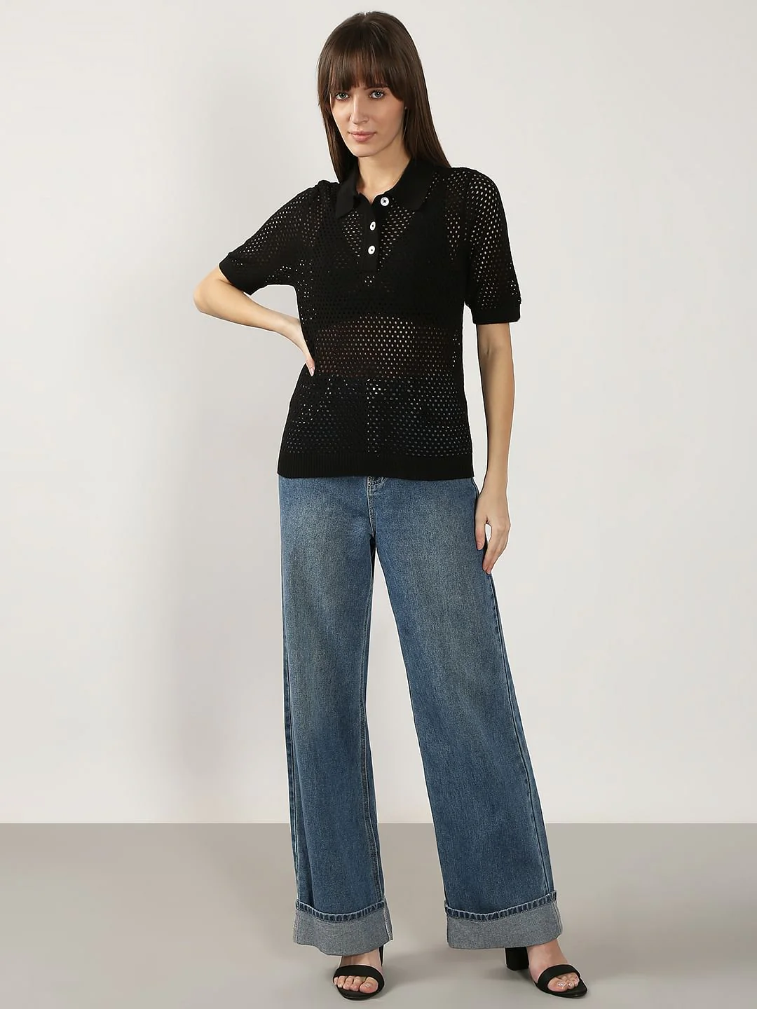 Black Knitted Polo - Image 5