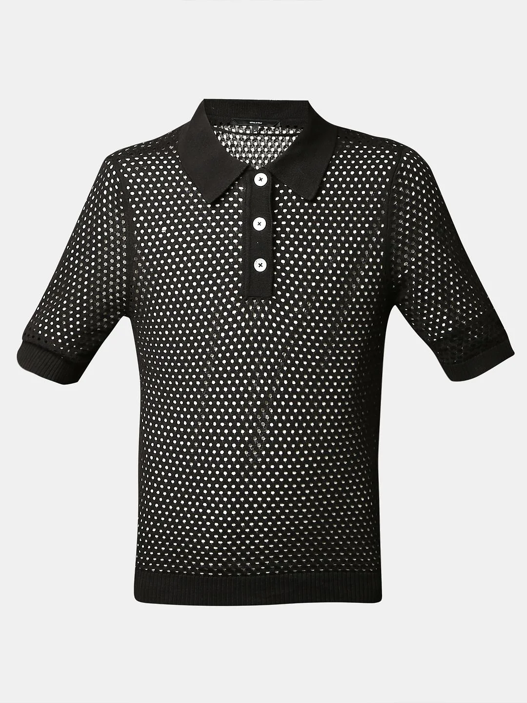 Black Knitted Polo - Image 7