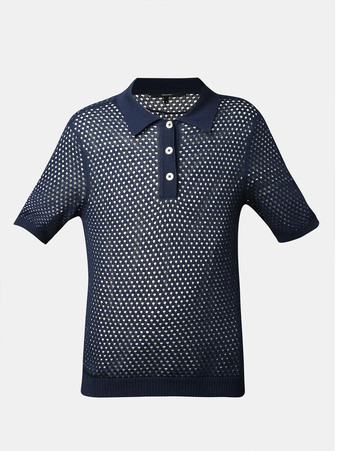 Navy Blue Knitted Polo - Image 7