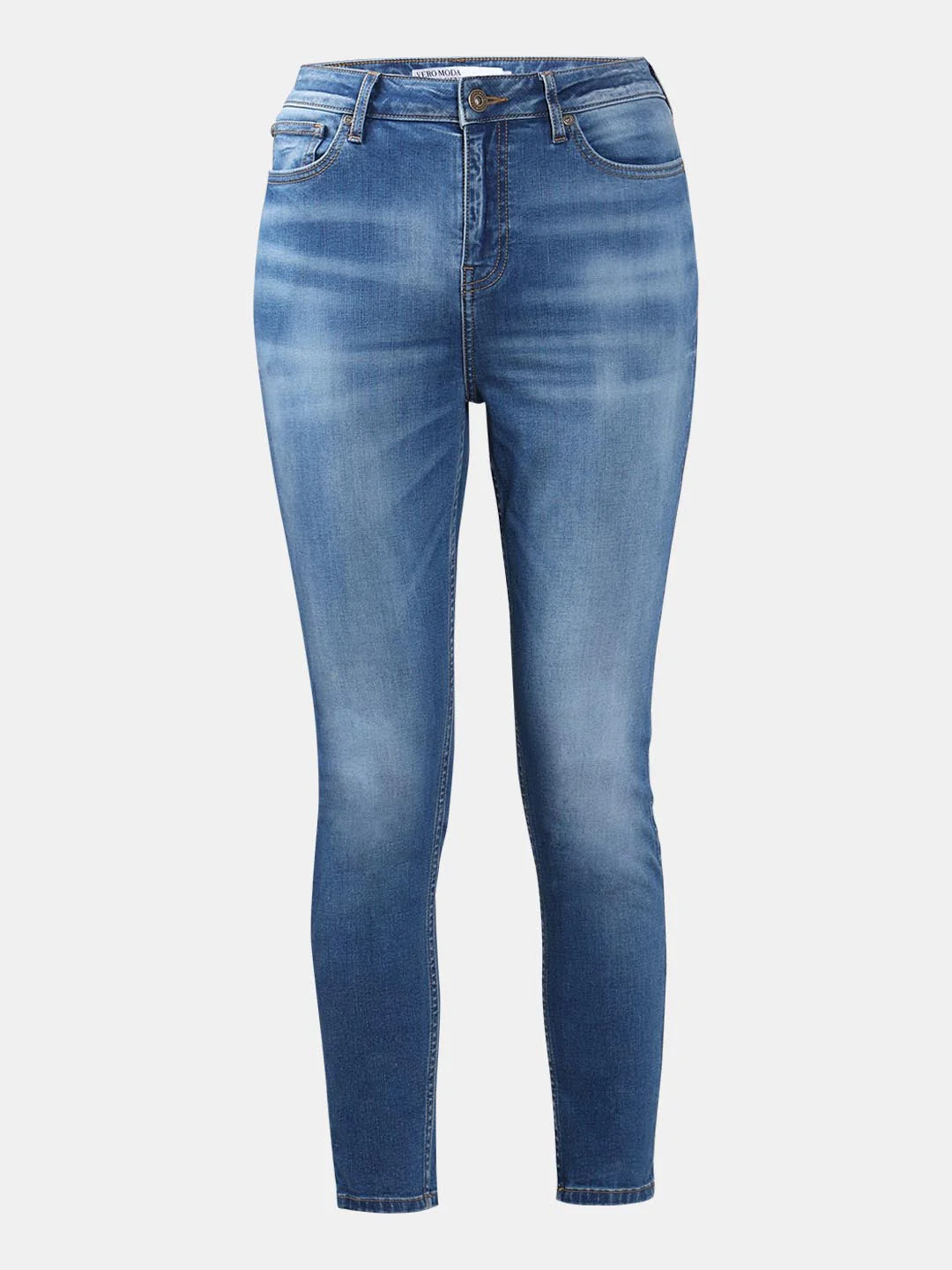 Vero Moda Light Blue Mid Rise Skinny Fit Jeans - Image 7