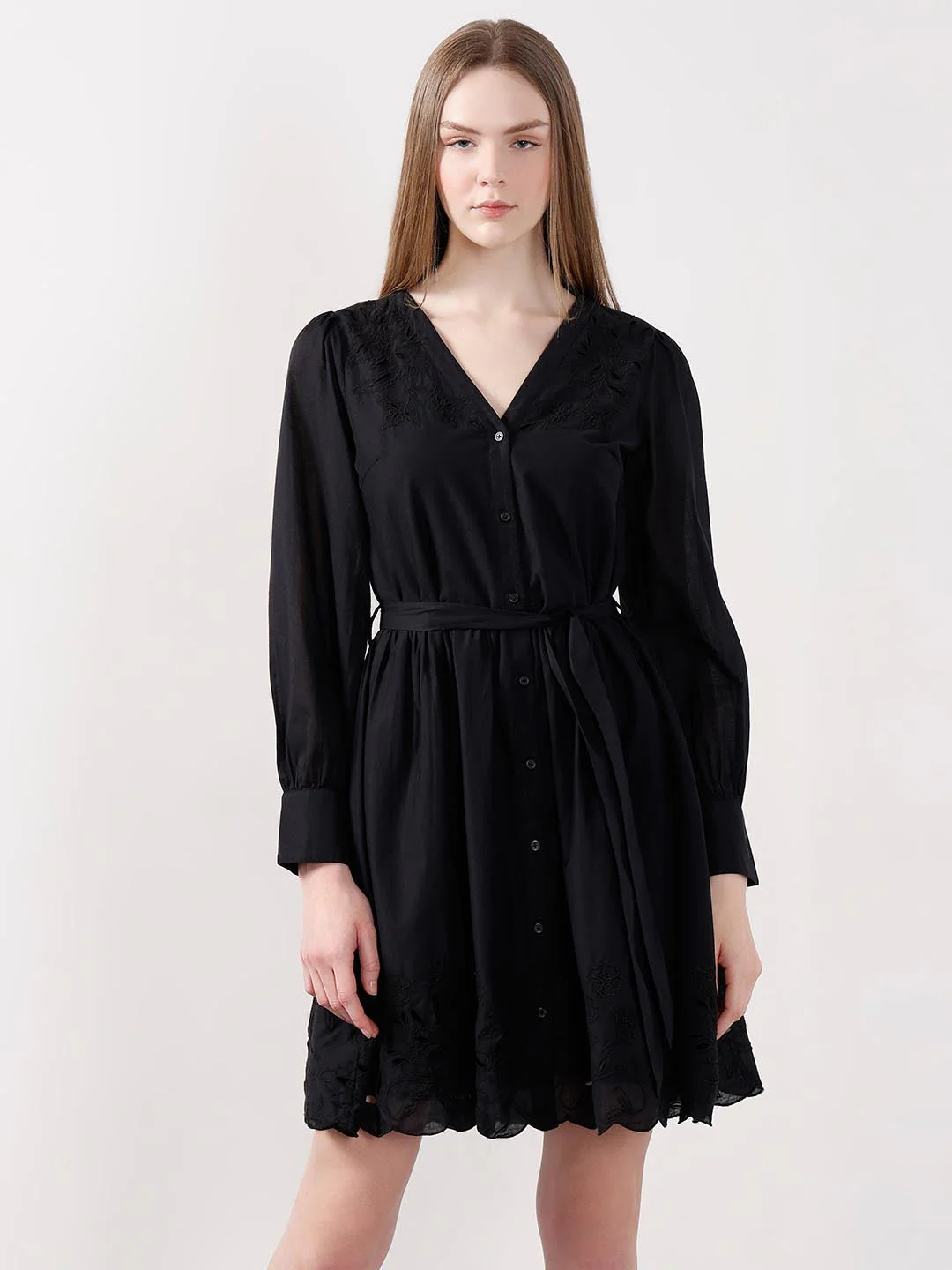 Vero Moda Black Mini Shirt Dress - Image 2