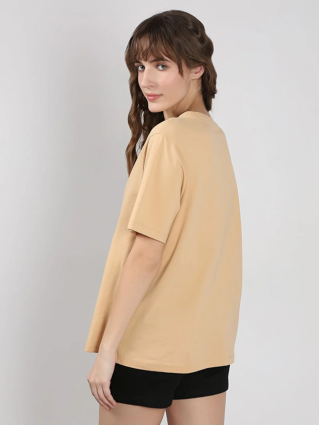 Beige Printed Cotton T-Shirt - Image 4