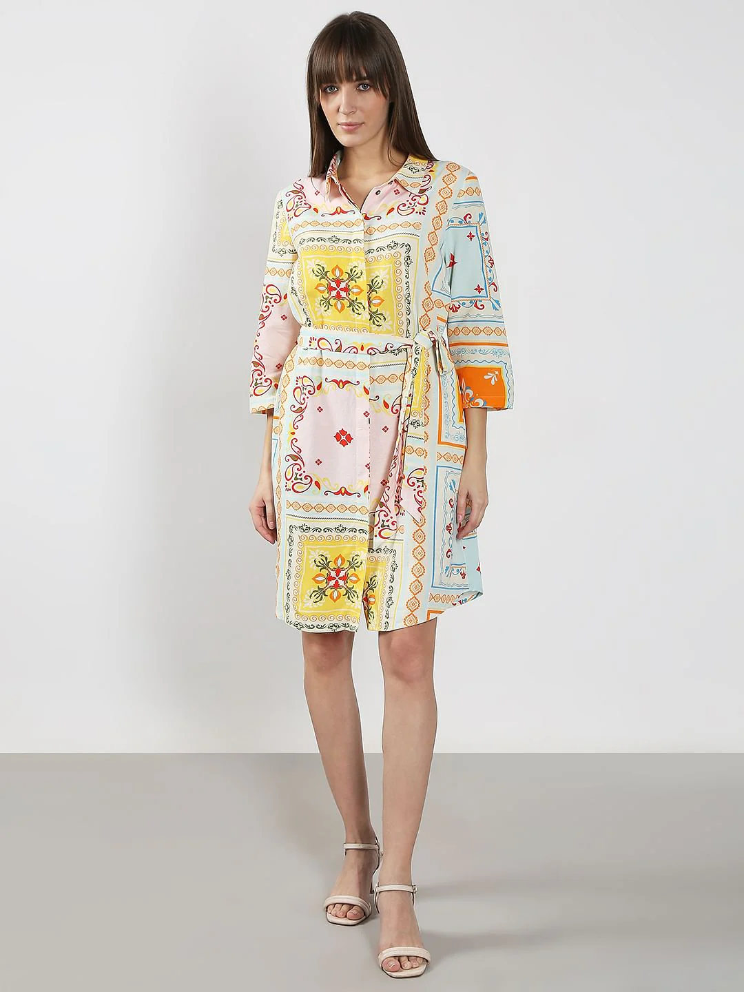 Multi-Colour Printed Shirt Dress - Image 5